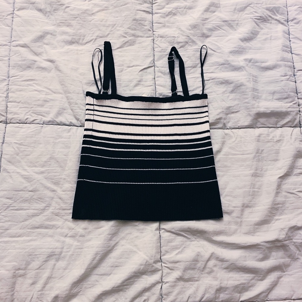 Black and White Striped Tank